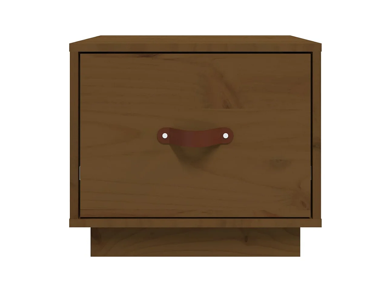 Mesita de noche | Mesilla de noche madera maciza de pino marrón miel 40x34x35 cm