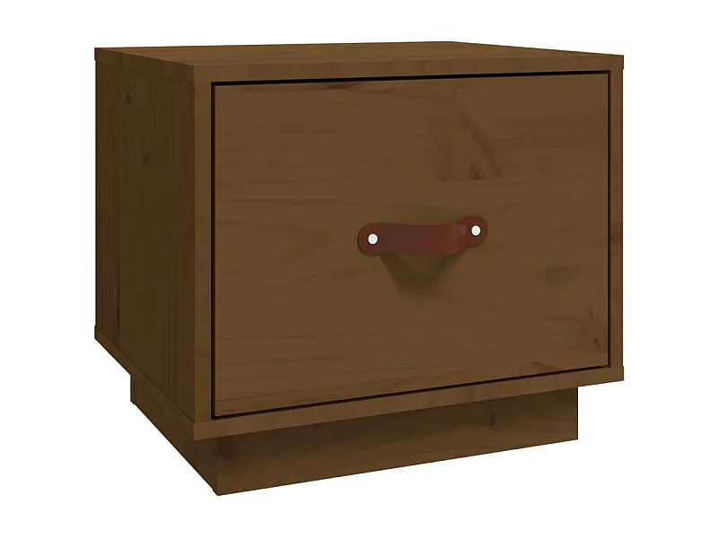 Table de chevet-Table d'appoint-Table de nuit Marron miel 40x34x35 cm Bois de pin solide