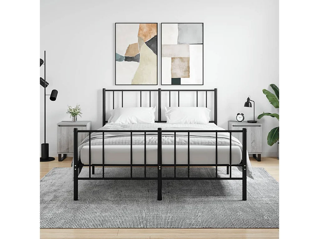 Nachttisch 2er Set-Beistelltisch-Nachttischkommode Grau Sonoma 40x30x50 cm Holzwerkstoff SHL99314