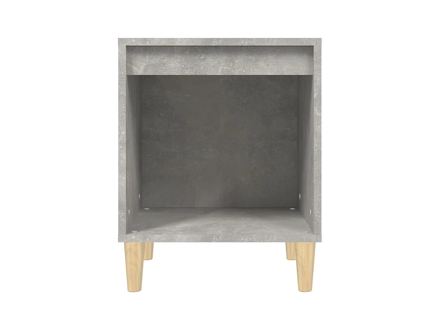 Tables de chevet lot de 2 avec compartiments ouverts Gris béton 40x35x50 cm