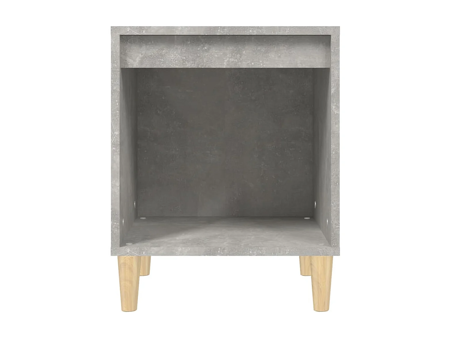 Nachttisch 2er Set-Beistelltisch-Nachttischkommode Betongrau 40x35x50 cm SHL88501