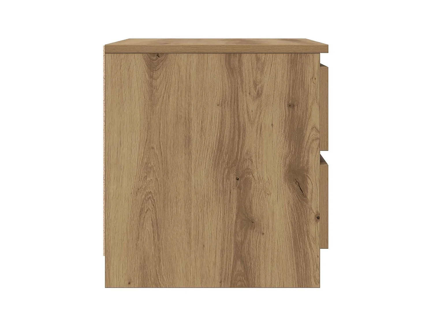 Table de chevet-Table d'appoint chêne artisanal 50x40x43.5 cm bois d’ingénierie