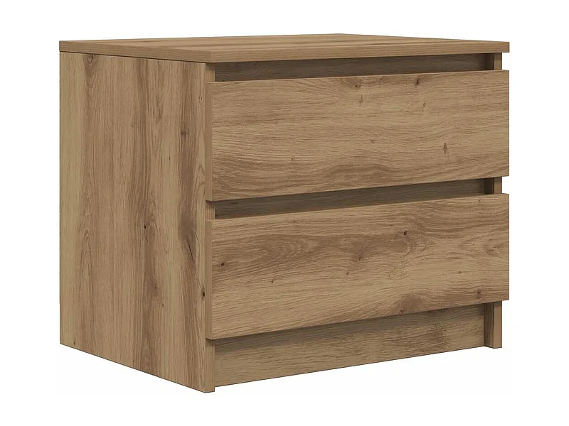 Table de chevet-Table d'appoint chêne artisanal 50x40x43.5 cm bois d’ingénierie