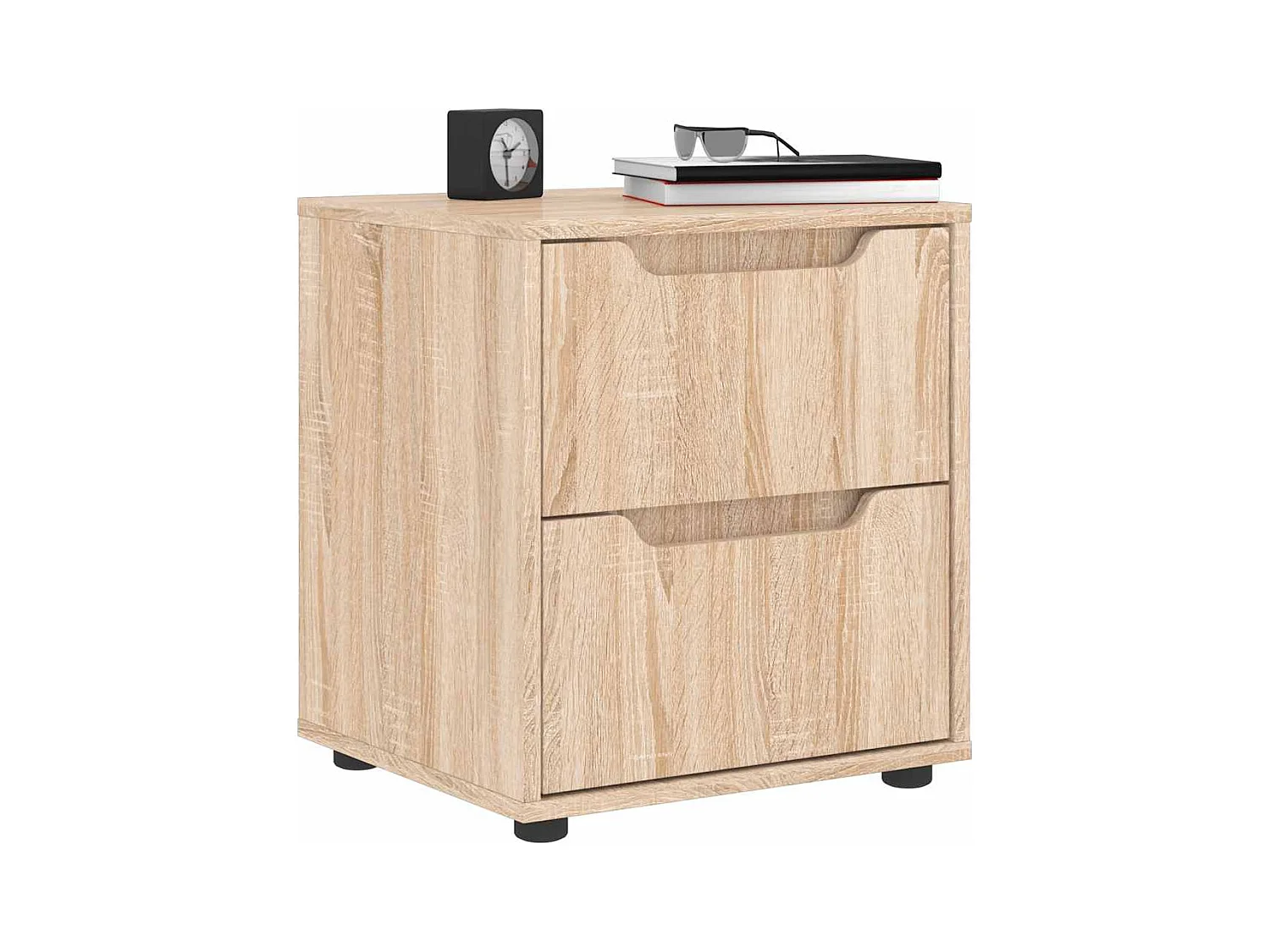 Table de chevet-Table d'appoint-Table de nuit VISNES chêne sonoma 45x40x50 cm bois ingénierie