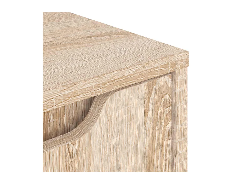 Table de chevet-Table d'appoint-Table de nuit VISNES chêne sonoma 45x40x50 cm bois ingénierie