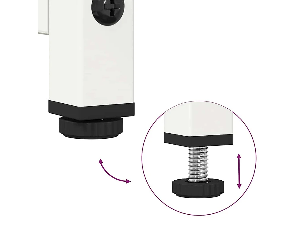 Nachttisch-Beistelltisch Weiß 36x39x60,5 cm Kaltgewalzter Stahl SHL43062