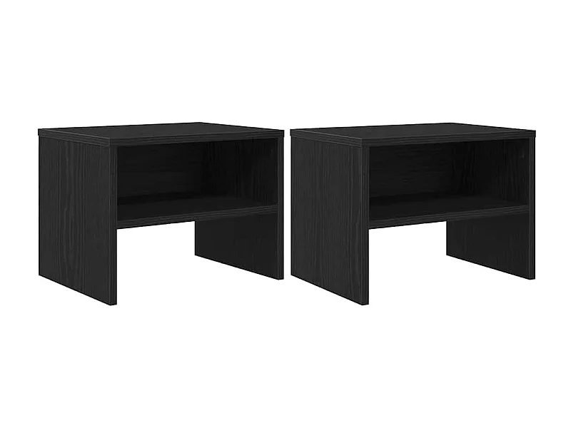 Mesita de Noche | Mesa auxiliar | Armario de Noche 2 uds. Roble negro 40x40x30 cm