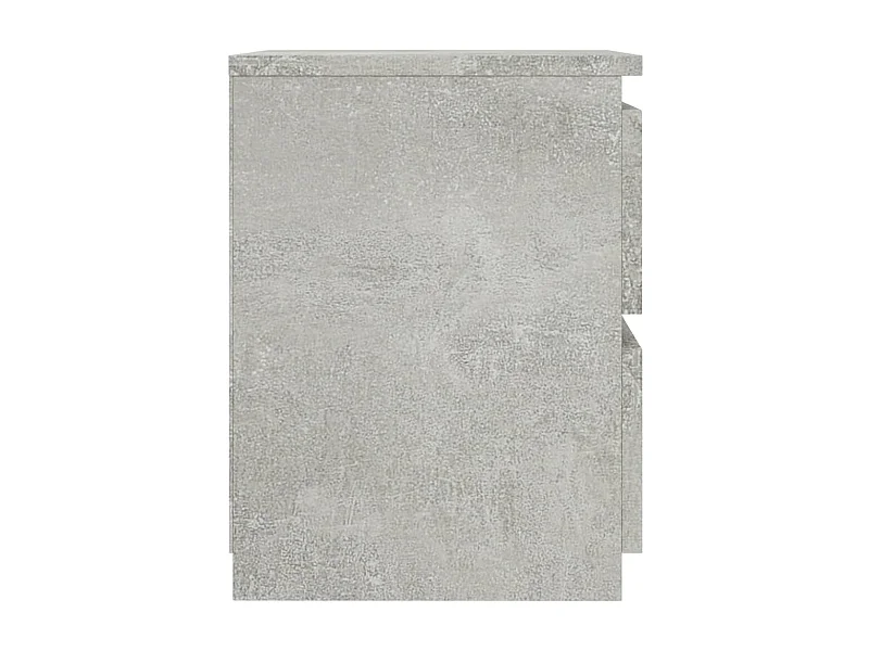 Mesitas de noche | Mesilla de noche 2 uds aglomerado gris hormigón 30x30x40 cm