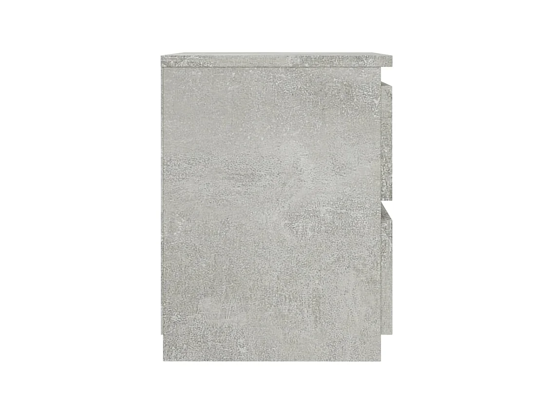 Mesitas de noche | Mesilla de noche 2 uds aglomerado gris hormigón 30x30x40 cm