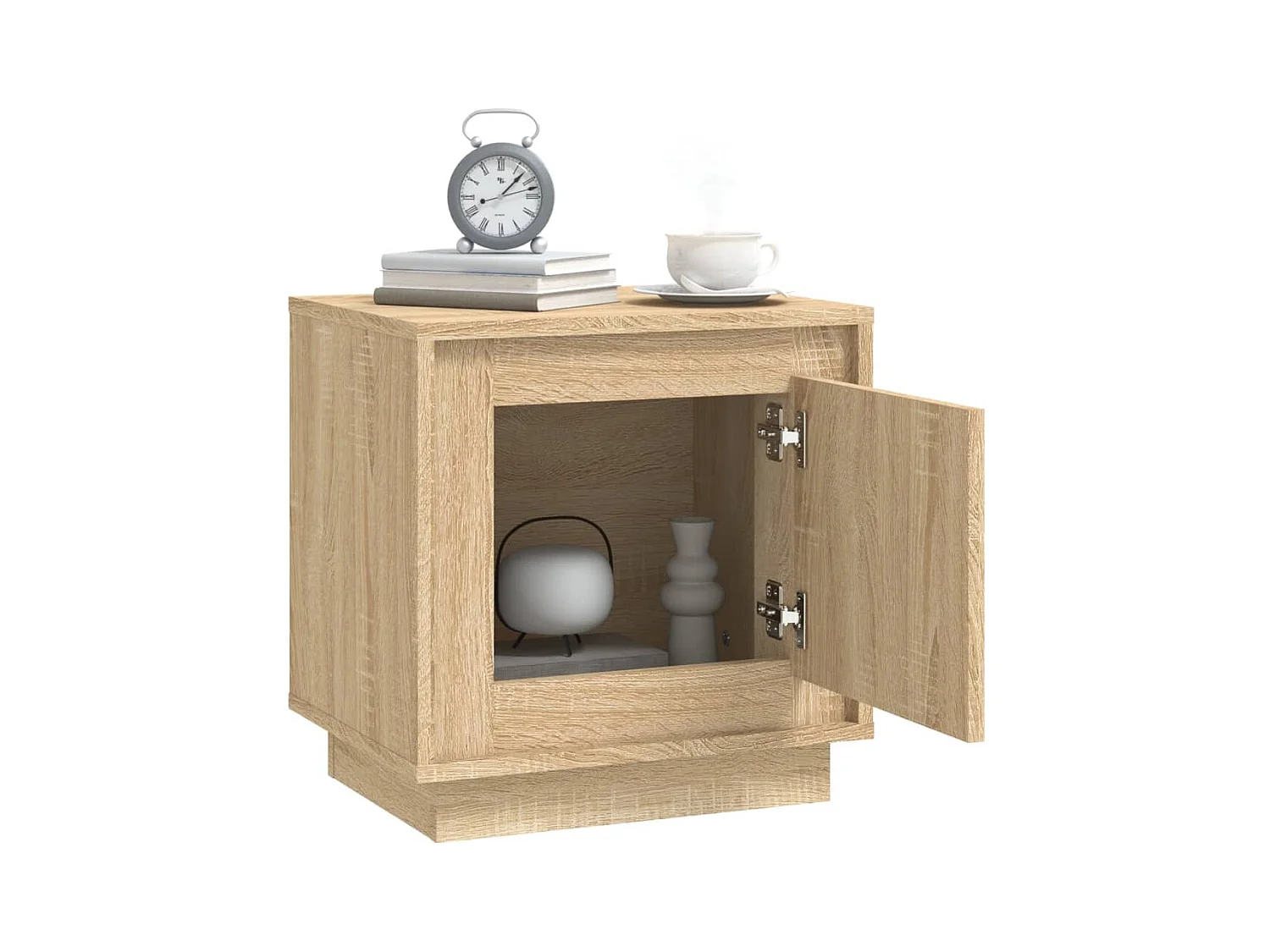 Mesitas de noche | Mesilla de noche 2 uds madera contrachapada roble 44x35x45 cm