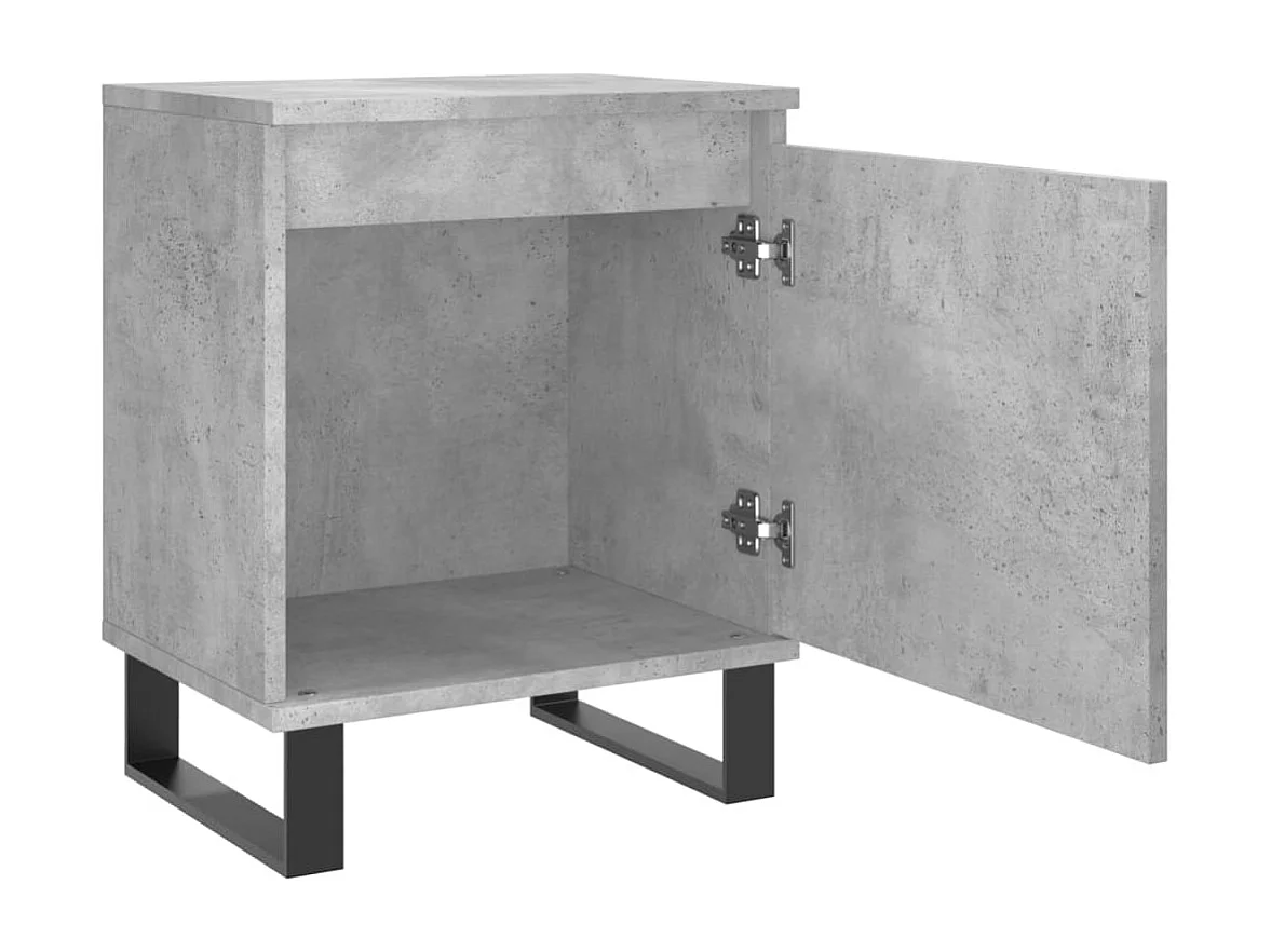 Mesitas de noche | Mesilla de noche 2 uds madera gris hormigón 40x30x50 cm