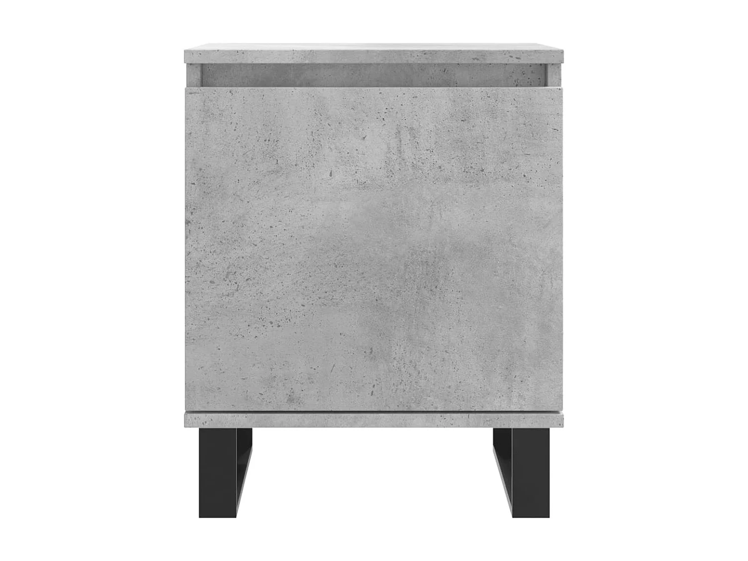 Nachttisch 2er Set-Beistelltisch-Nachttischkommode Betongrau 40x30x50 cm Holzwerkstoff SHL89402