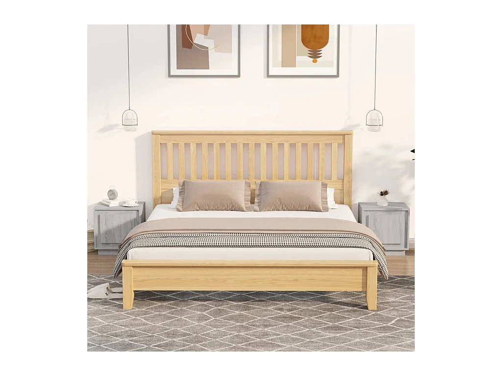 Mesitas de noche | Mesilla de noche 2 uds madera contrachapada gris 44x35x45 cm