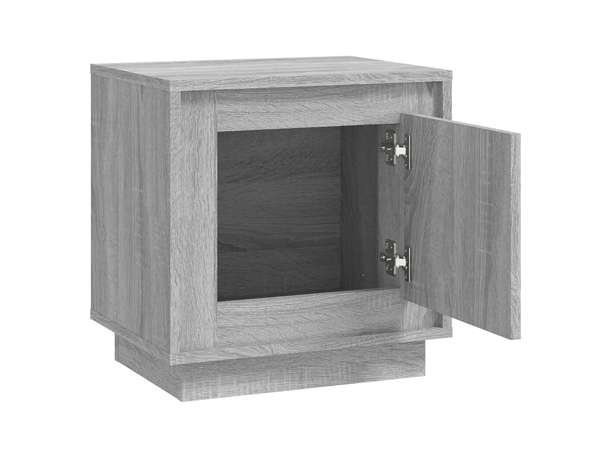 Mesitas de noche | Mesilla de noche 2 uds madera contrachapada gris 44x35x45 cm