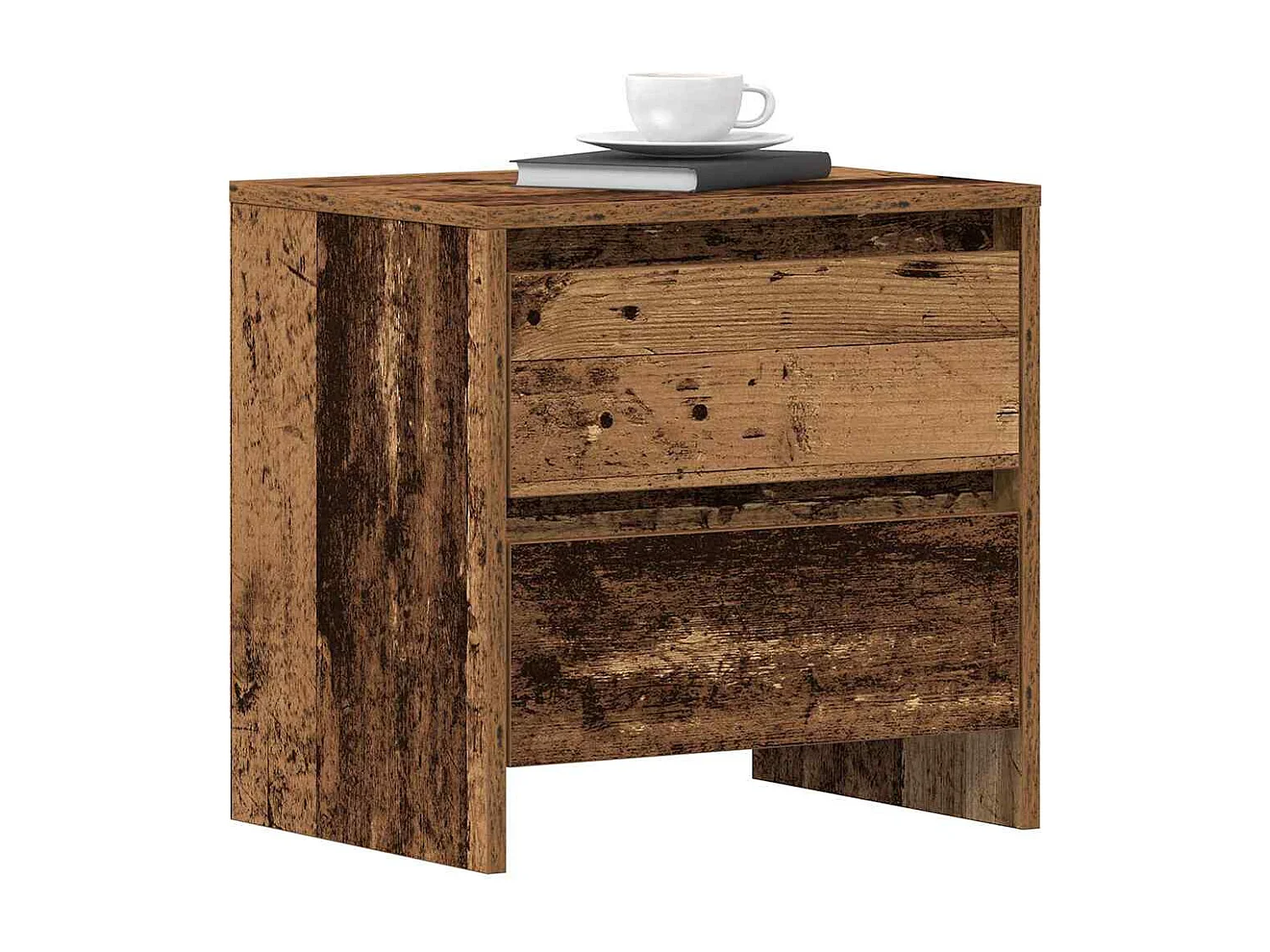 Mesita de Noche | Armario de Noche con cajón Madera vieja 45x34x44.5 cm