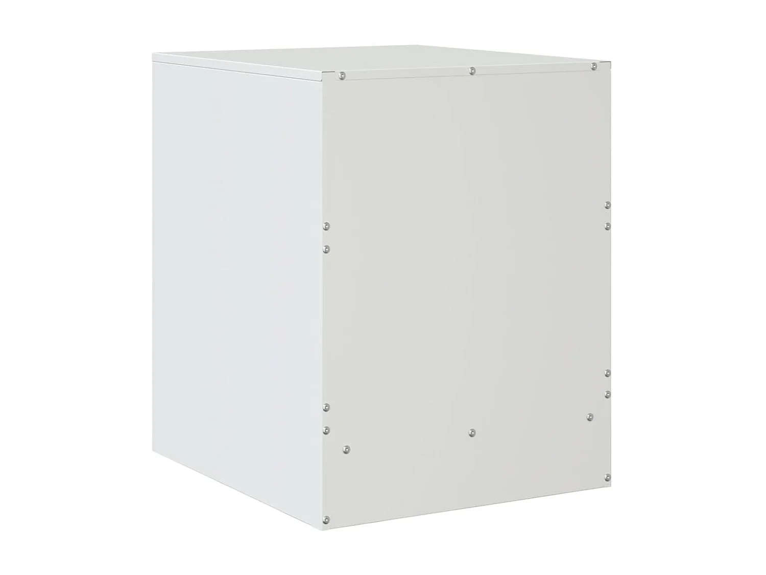 Nachttisch-Beistelltisch-Nachtschrank Weiß 34,5x39x44 cm Stahl SHL92875