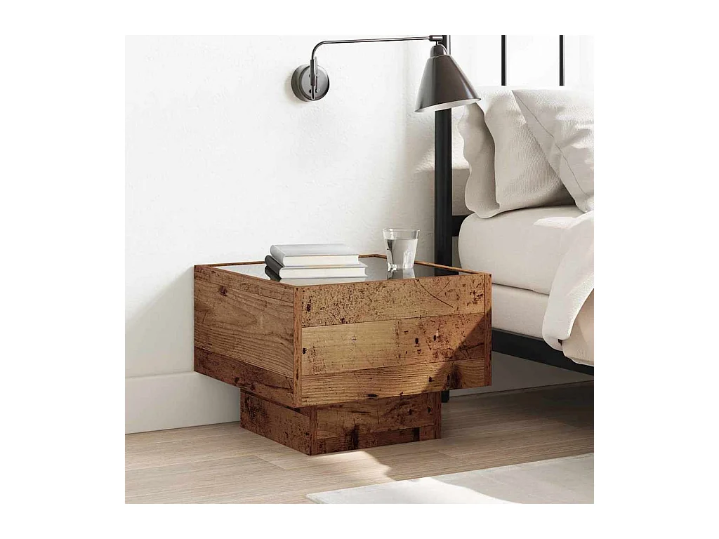 Mueble de almacenaje | Cabinete de Noche | Mesa auxiliar Madera vieja 40x40x30 cm