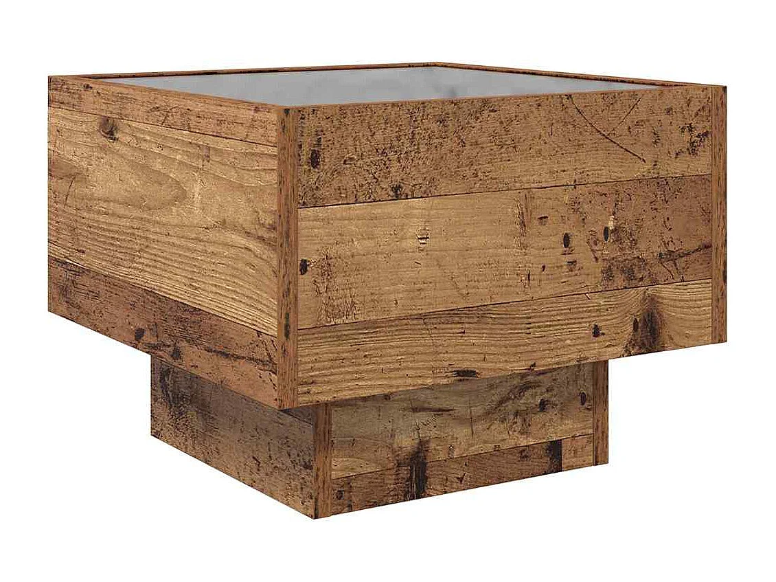 Nachttisch-Beistelltisch-Aufbewahrungsschrank Altholz 40 x 40 x 30 cm SHL50096