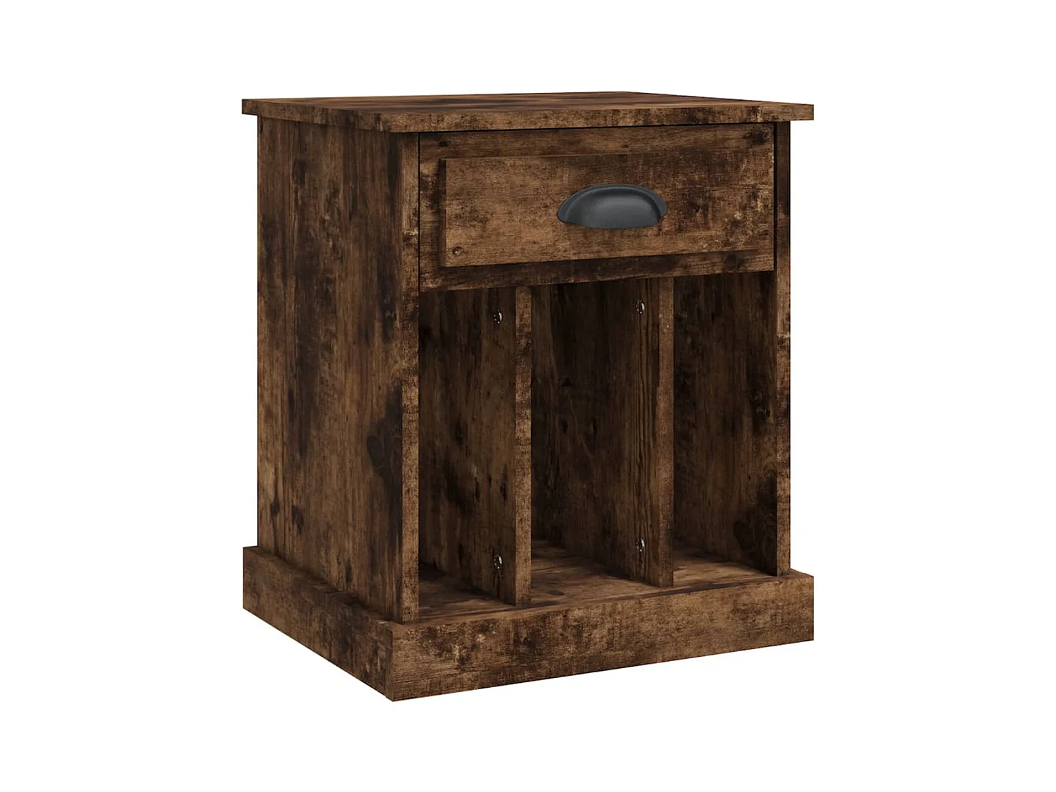 Table de chevet-Table d'appoint-Table de nuit chêne fumé 43x36x50 cm