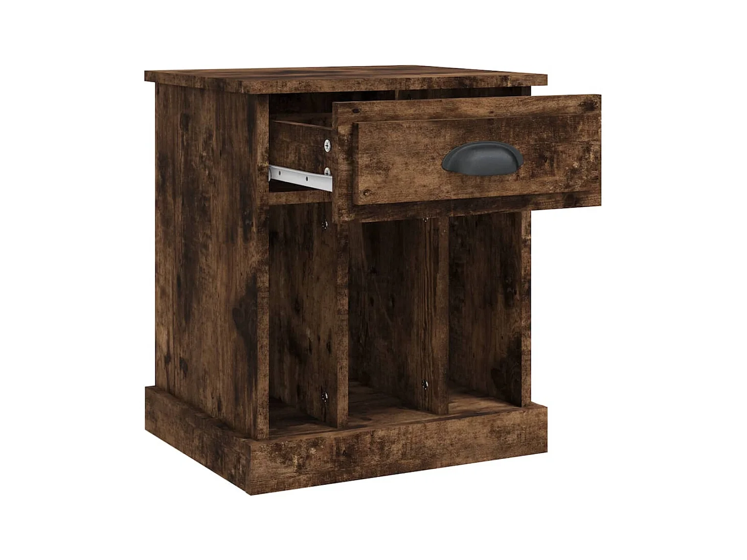 Table de chevet-Table d'appoint-Table de nuit chêne fumé 43x36x50 cm