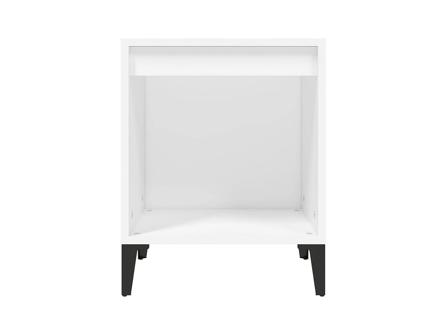Tables de chevet lot de 2 avec compartiments ouverts Blanc 40x35x50 cm