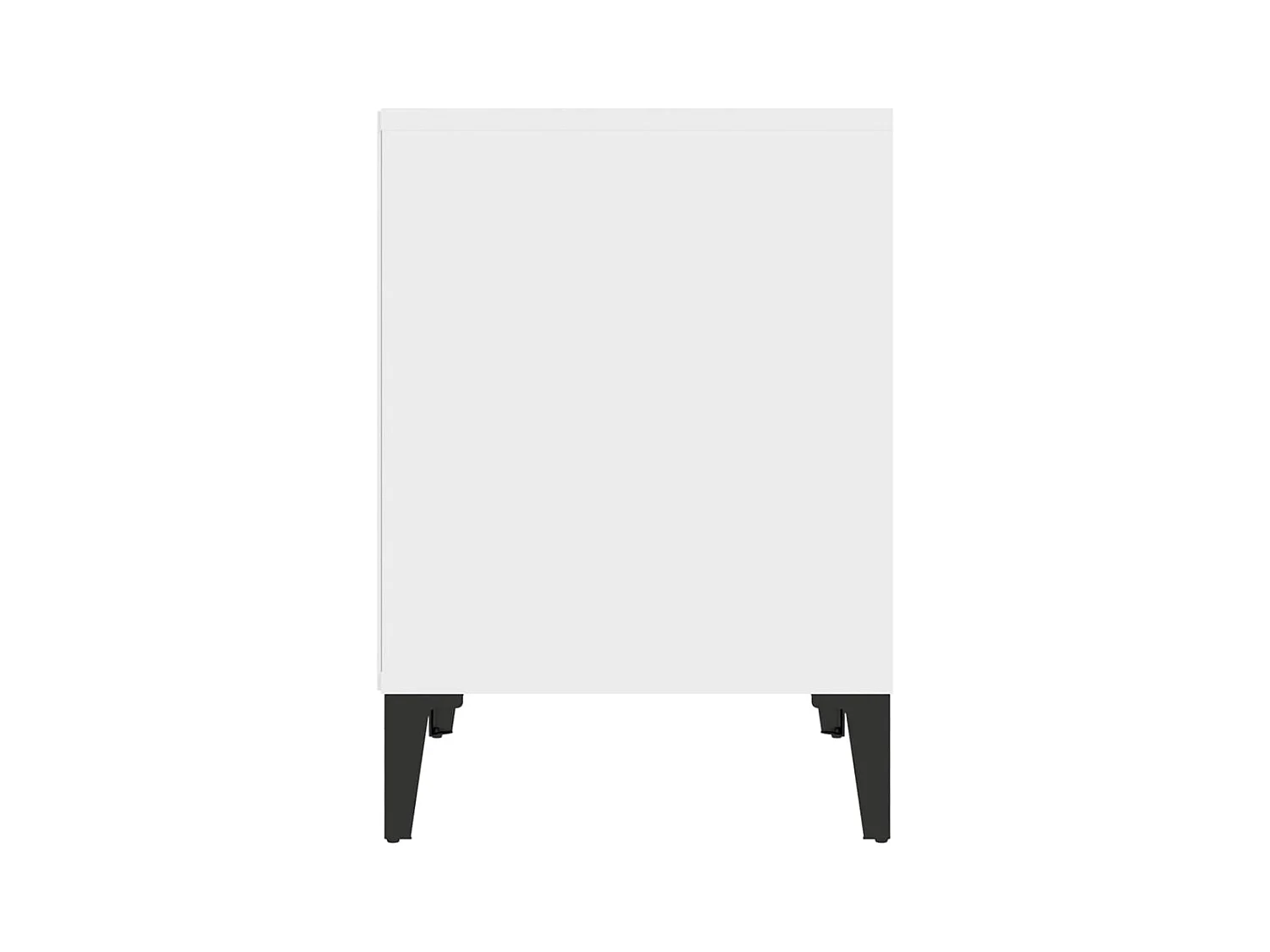 Tables de chevet lot de 2 avec compartiments ouverts Blanc 40x35x50 cm