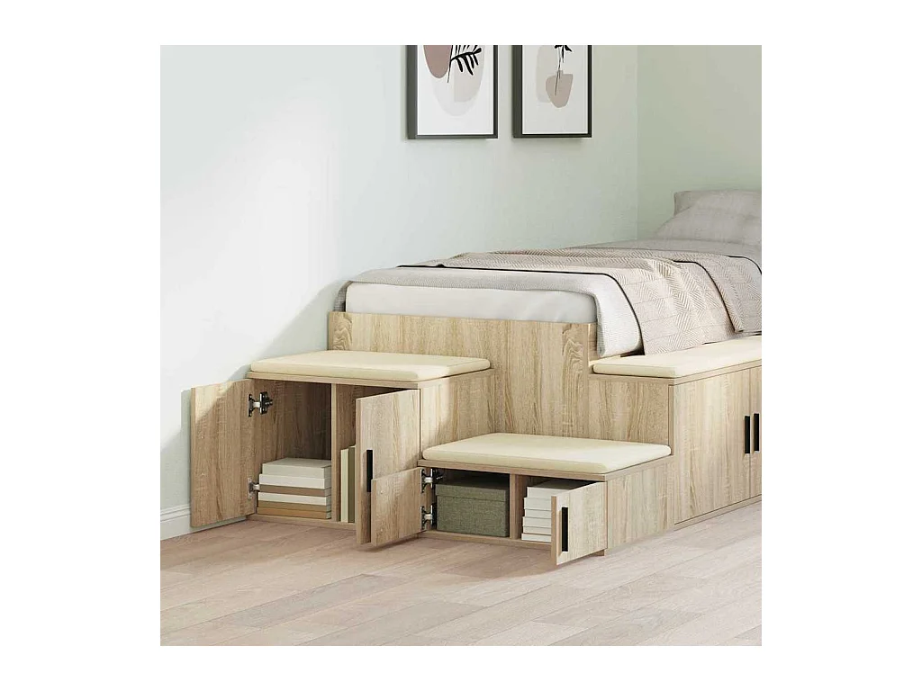 Table de chevet-Table d'appoint-Table de nuit Chêne sonoma 127x41x40 cm