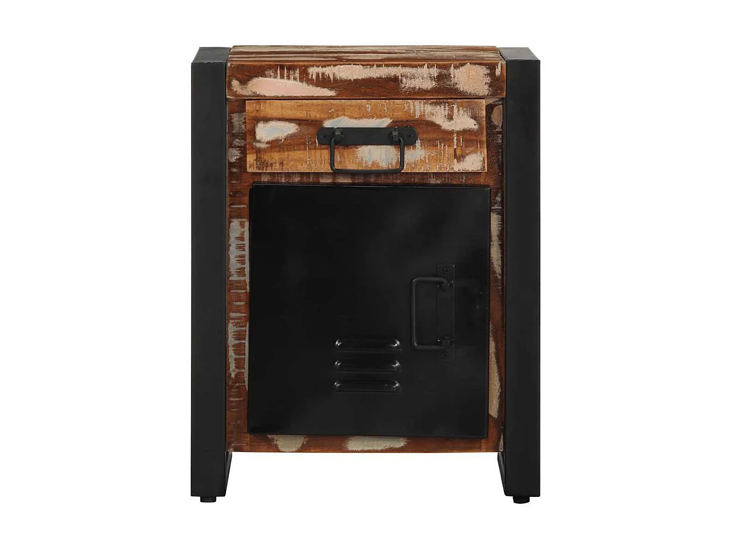 Nachttisch-Beistelltisch Mehrfarbig 40x30x50 cm Altholz Massiv SHL71412