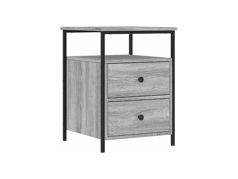 Table de chevet-Table d'appoint-Table de nuit sonoma gris 44x45x60 cm bois d'ingénierie