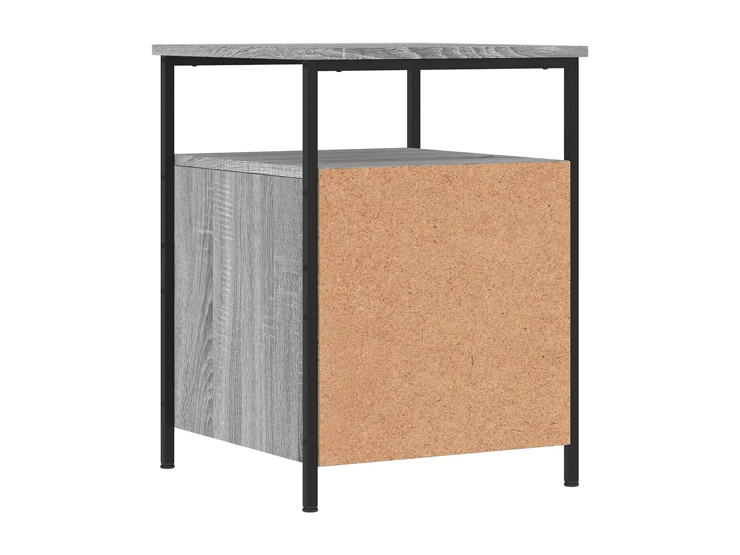 Mesita de noche | Mesilla de noche madera de ingeniería gris Sonoma 44x45x60 cm