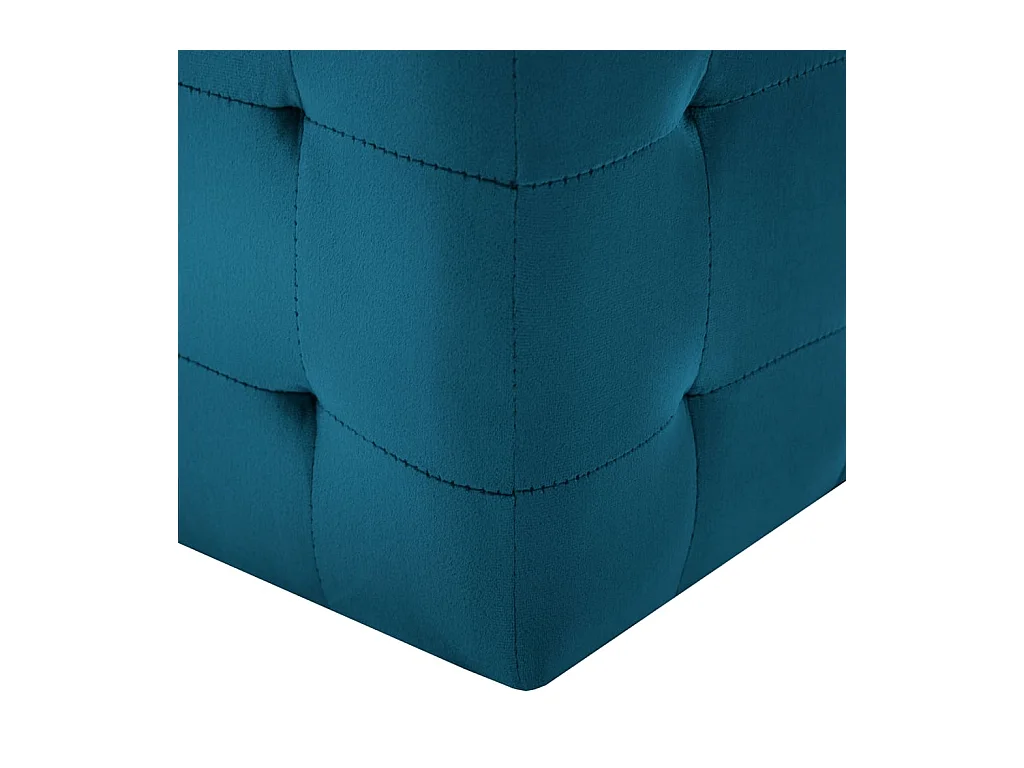 Mesitas de noche | Mesilla de noche 2 unidades terciopelo azul 30x30x30 cm