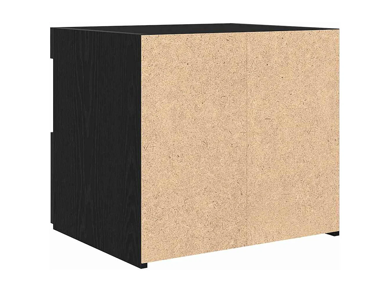 Lot de 2 Tables de chevet avec tiroir Chêne noir 50x40x45 cm