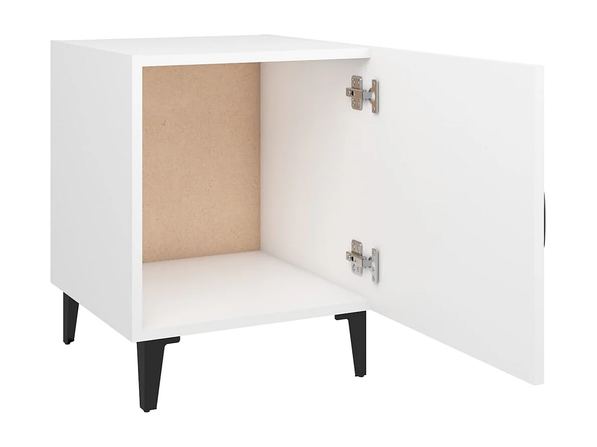 Nachttisch 2er Set-Beistelltisch Weiß Holzwerkstoff SHL57329