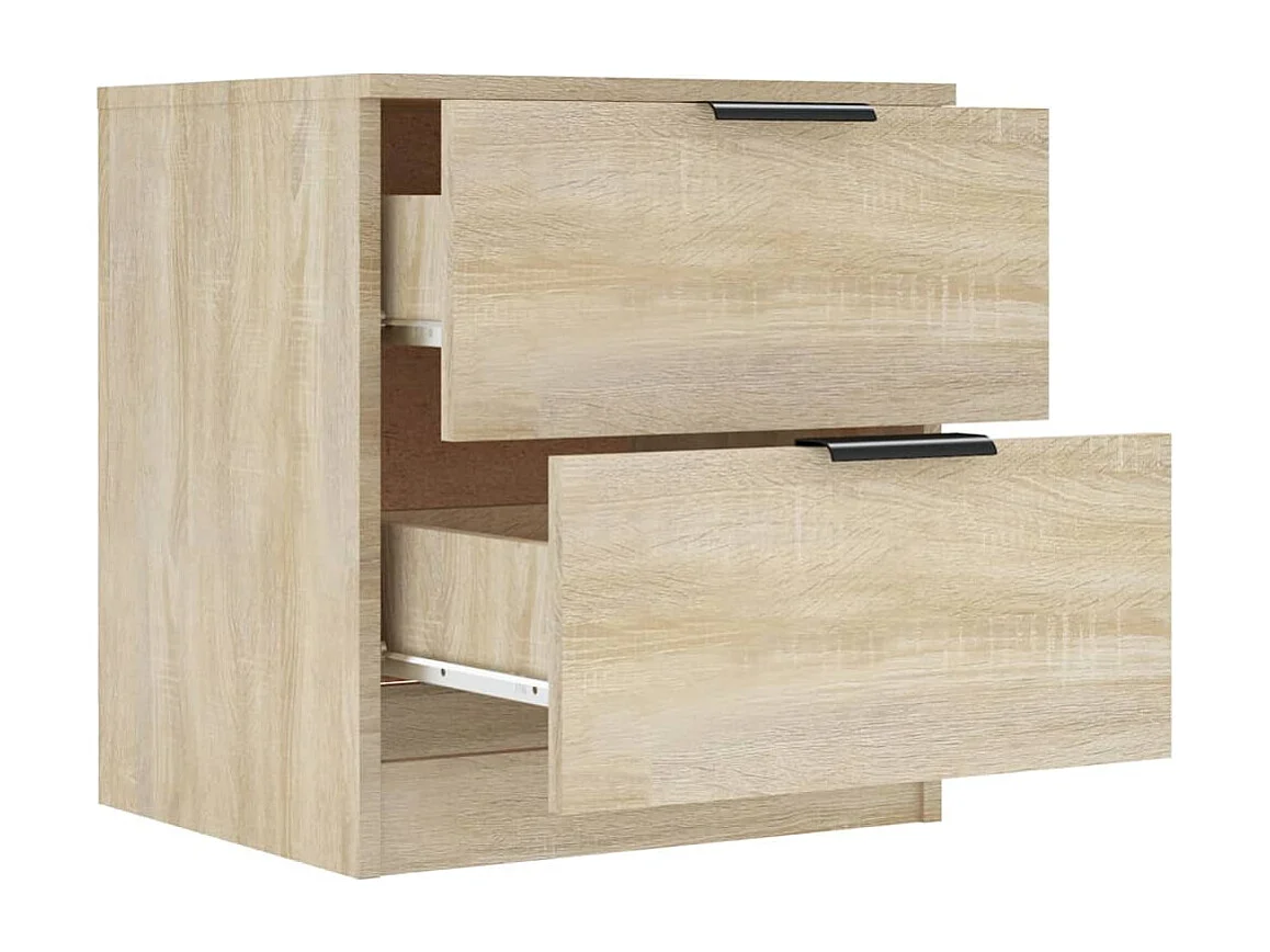 Nachttisch 2er Set-Beistelltisch Sonoma-Eiche Holzwerkstoff SHL9101