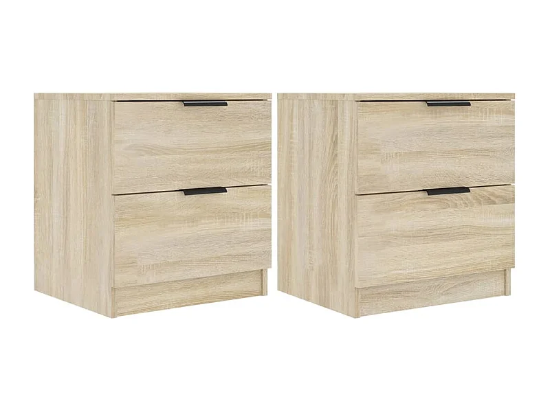 Nachttisch 2er Set-Beistelltisch Sonoma-Eiche Holzwerkstoff SHL9101