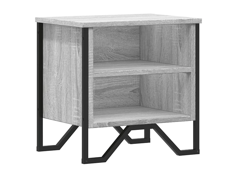 Mesita de noche | Mesilla de noche madera de ingeniería gris Sonoma 40x30x40 cm