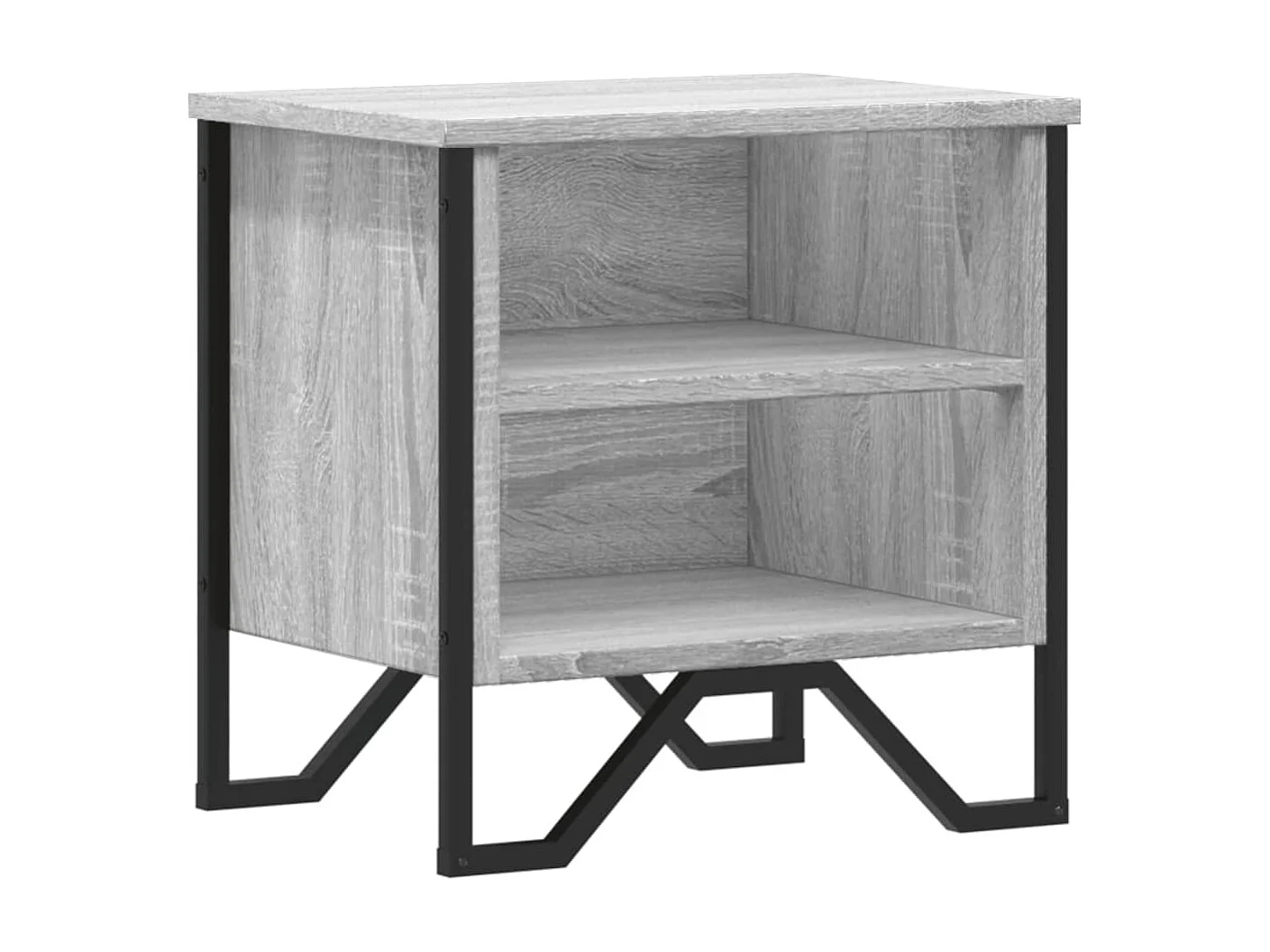 Mesita de noche | Mesilla de noche madera de ingeniería gris Sonoma 40x30x40 cm