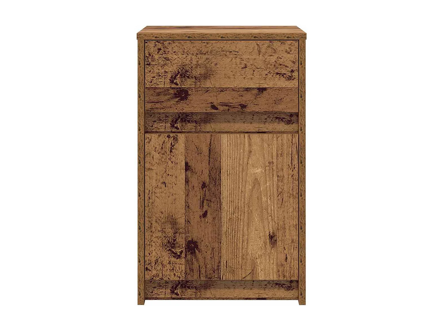 Mesita de Noche | Armario de Noche LED 2 uds. Madera vieja 38x34x61 cm