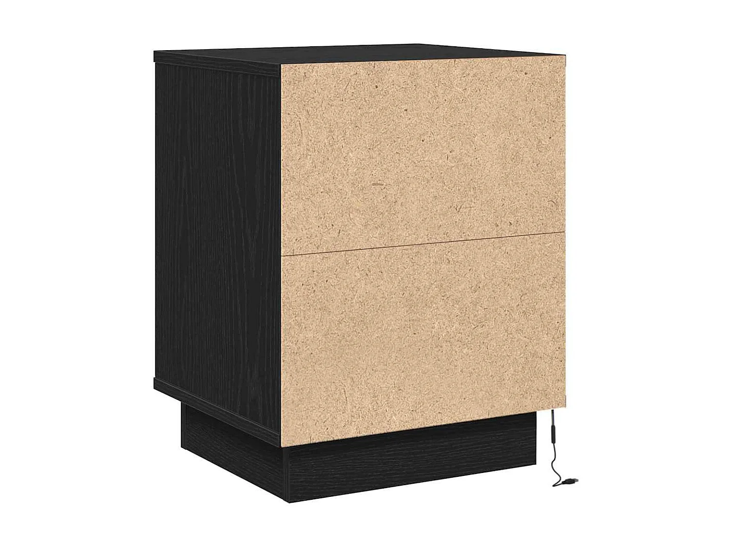 Nachttisch-Beistelltisch Schwarz Eichen-Optik 39 x 34,5 x 50 cm Holzwerkstoff SHL11617