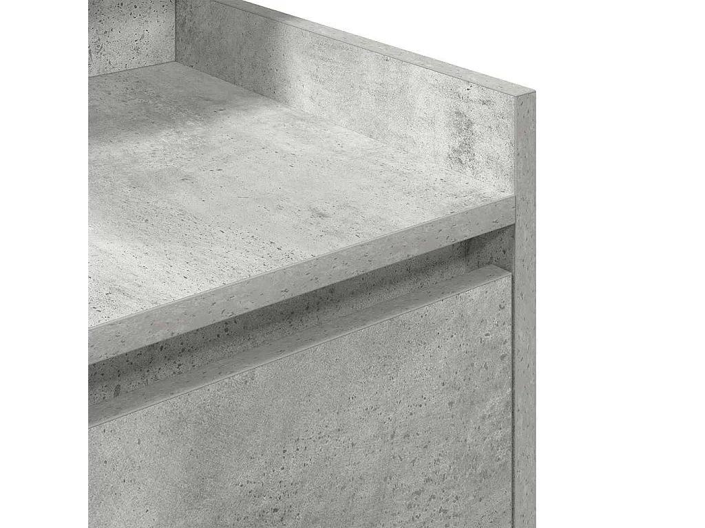 Nachttische mit 2 Schubladen 2 Stk. Betongrau 38x34x80 cm SHL44641