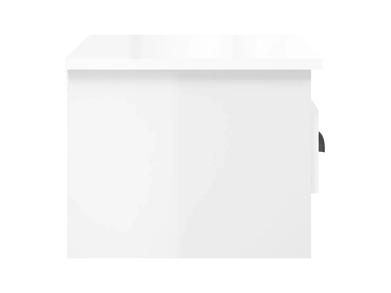 Mesitas de noche | Mesilla de noche de pared 2 uds blanco brillante 41,5x36x28 cm