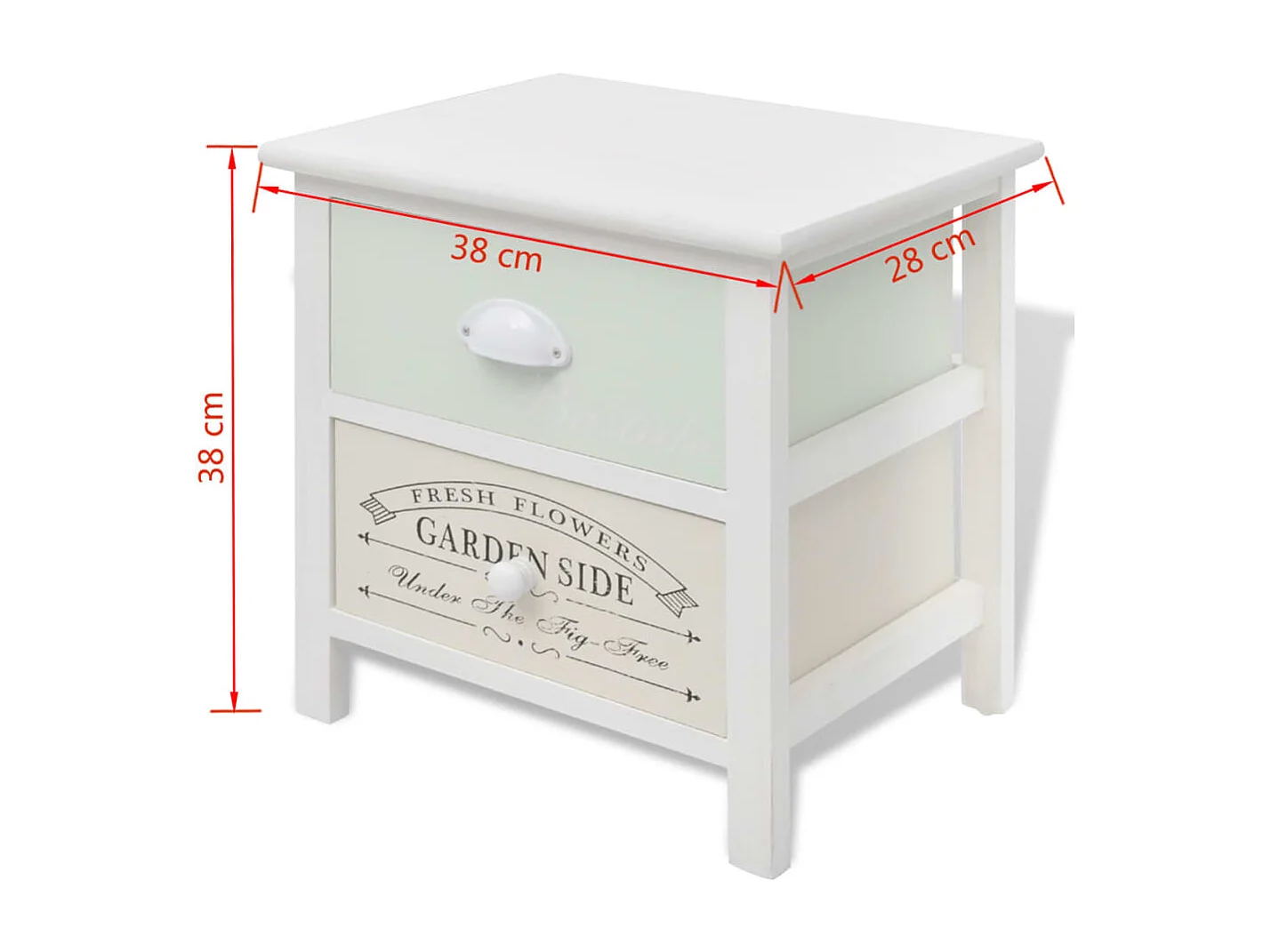 Nachttisch 2er Set-Beistelltisch Französischer Stil Holz SHL53103