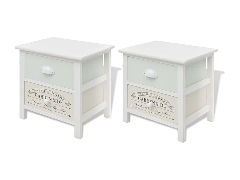 Nachttisch 2er Set-Beistelltisch Französischer Stil Holz SHL53103