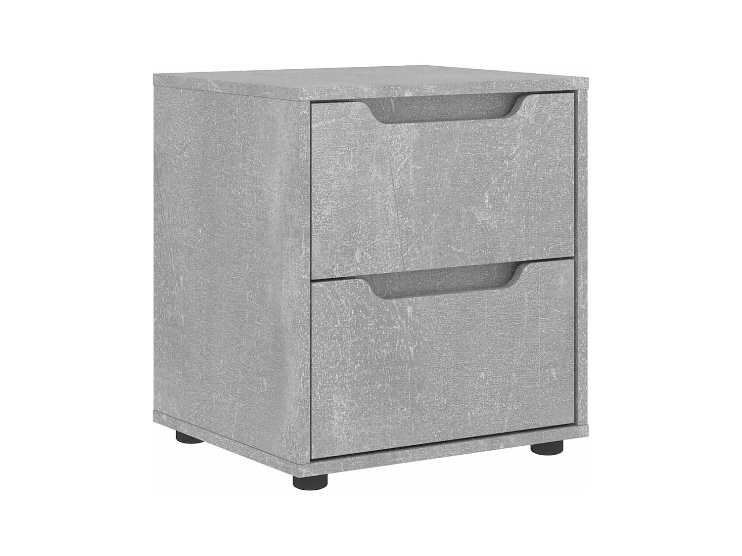 Table de chevet-Table d'appoint-Table de nuit VISNES gris béton 45x40x50 cm bois d'ingénierie