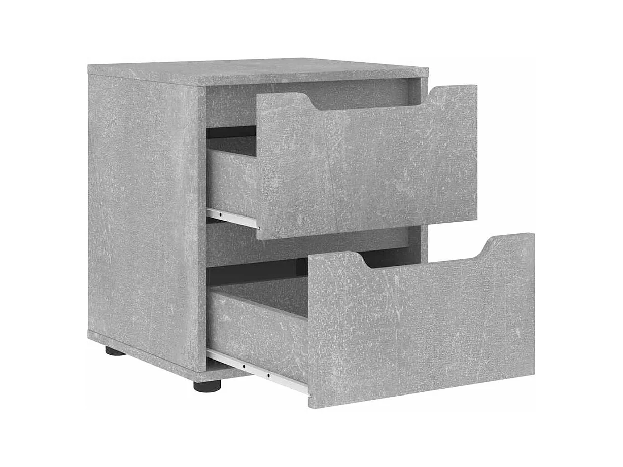 Table de chevet-Table d'appoint-Table de nuit VISNES gris béton 45x40x50 cm bois d'ingénierie