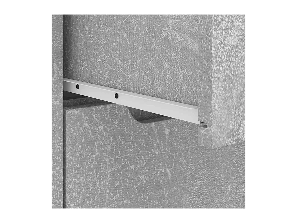 Mesilla de noche | Mesita de noche VISNES gris hormigón 45x40x50 cm