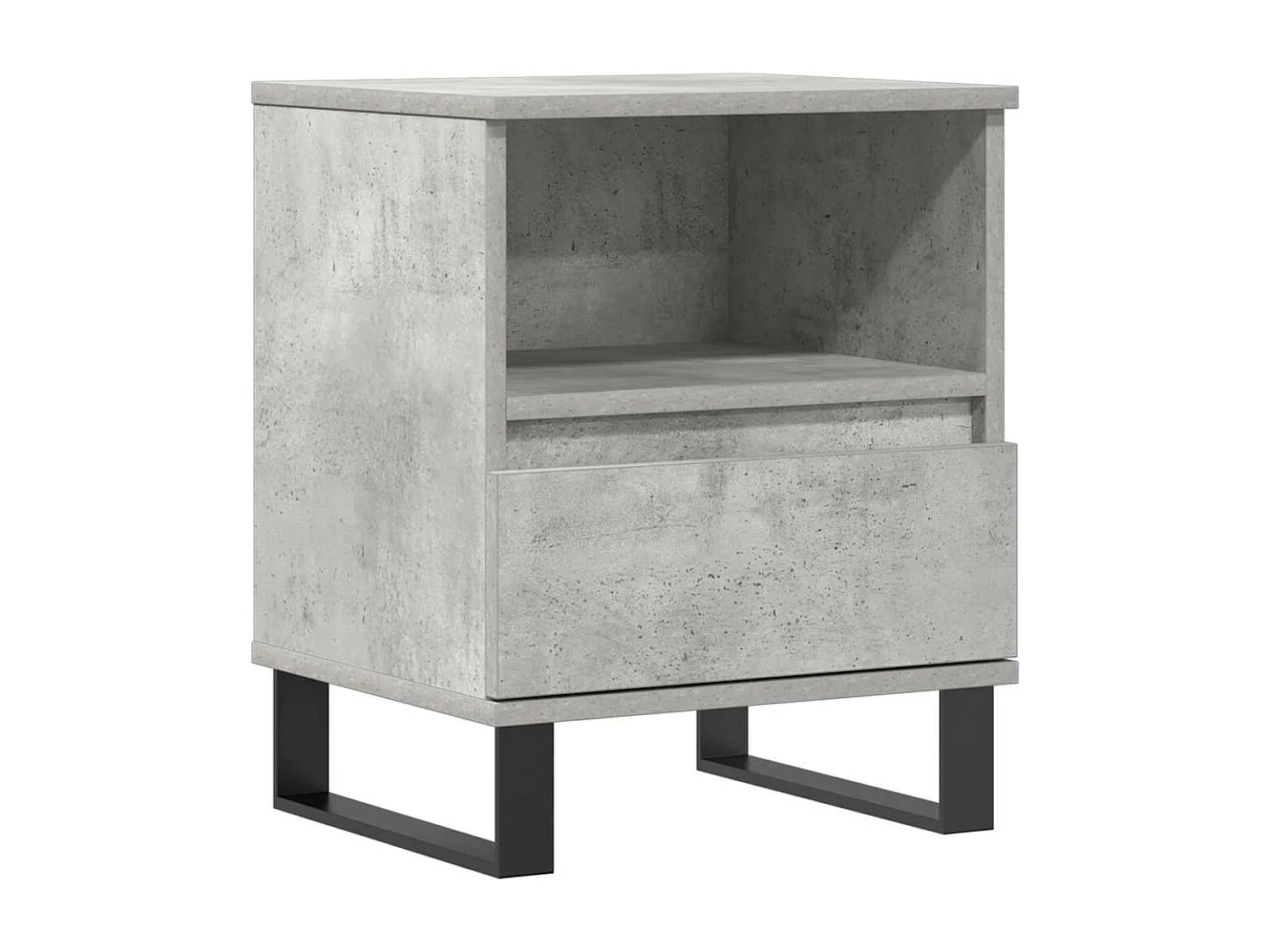 Nachttisch-Beistelltisch Betongrau 40x35x50 cm Holzwerkstoff SHL49785