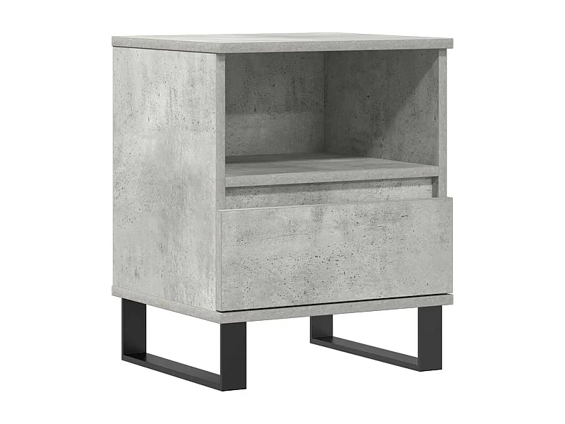 Table de chevet-Table d'appoint-Table de nuit gris béton 40x35x50 cm bois d’ingénierie