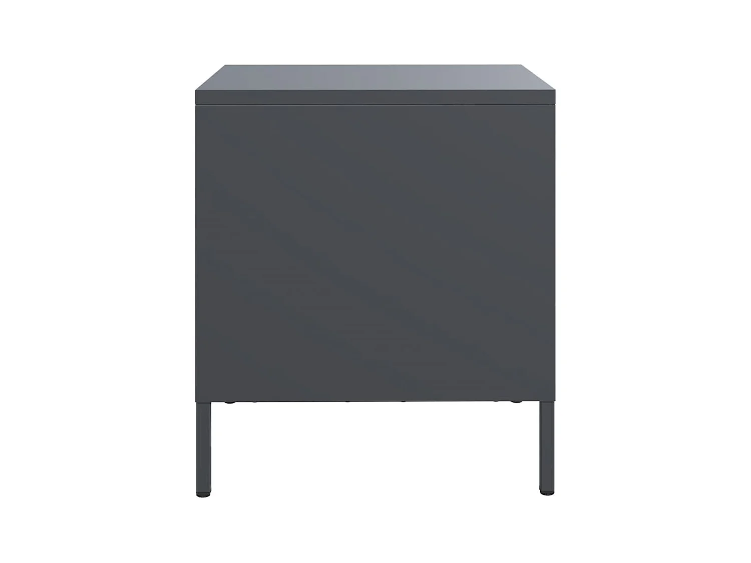 Tables de chevet Lot de 2 avec rangement anthracite 35x39x43,5 cm acier