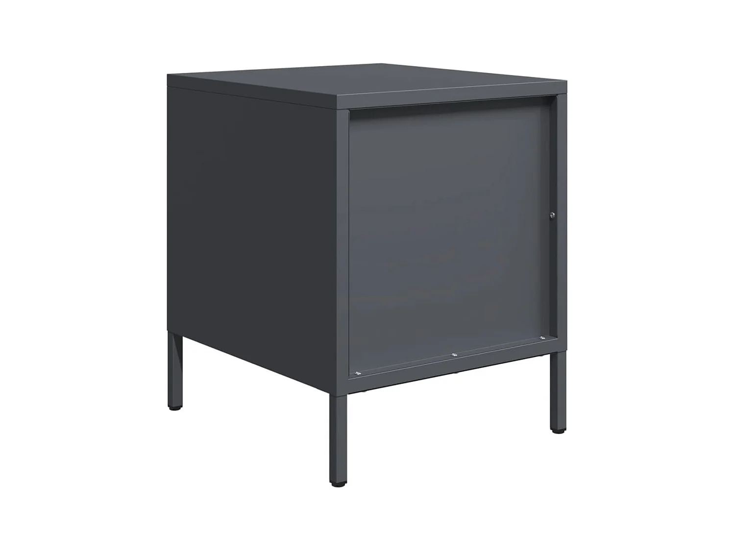 Tables de chevet Lot de 2 avec rangement anthracite 35x39x43,5 cm acier